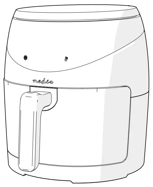 nedis KAAF240EBK Digital Hot Air Fryer with 4 6 Liter Capacity