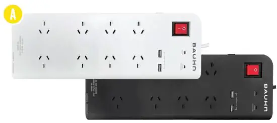 BAUHN ASPP8-0422-W 8-Way Surge Powerboard-fig1