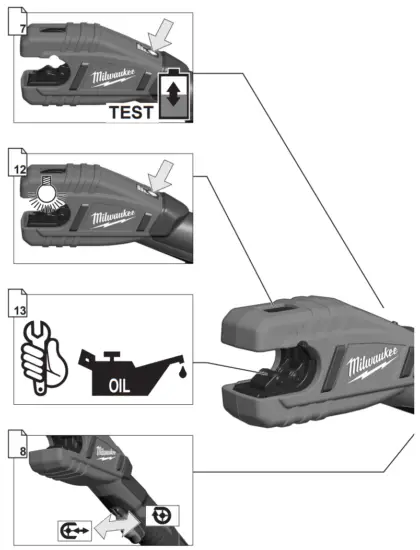 milwaukee C12 PC Cordless Pipe Cutter - FIG