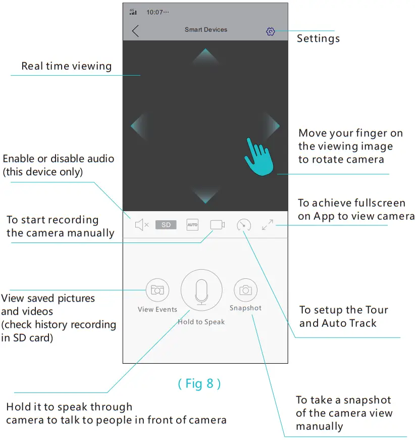 CRORZAR Indoor 360 WiFi Pan Tilt Smart Security Camera - Connect the camera to LAN Port 2