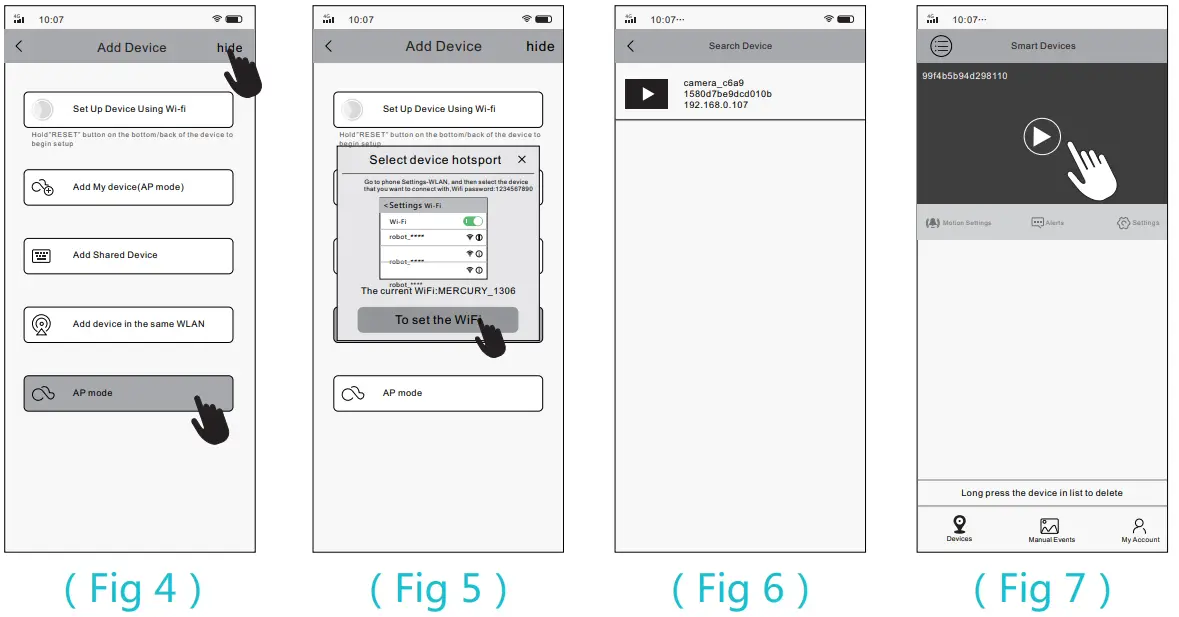CRORZAR Indoor 360 WiFi Pan Tilt Smart Security Camera - Fig 6