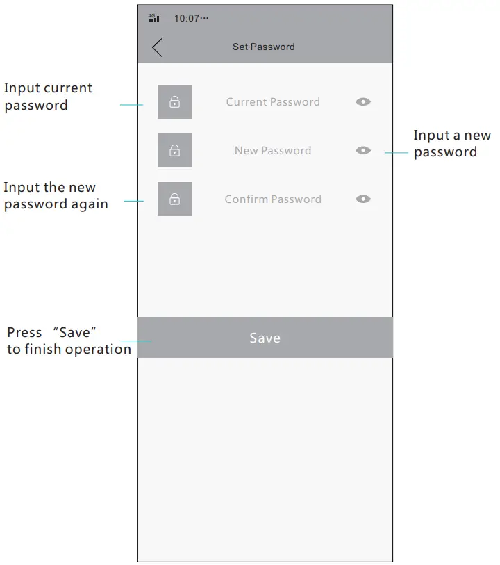 CRORZAR Indoor 360 WiFi Pan Tilt Smart Security Camera - Manage Password