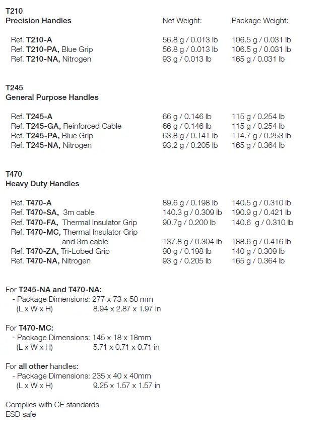 JBC T210 Handles TOOL 50
