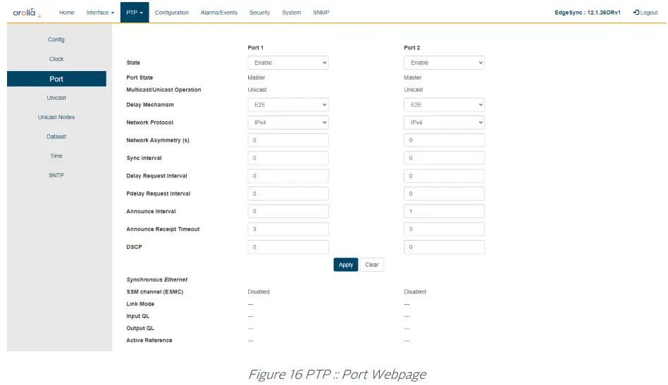 orolia 100 925 02 EdgeSync Network Timing Edge Device - Port