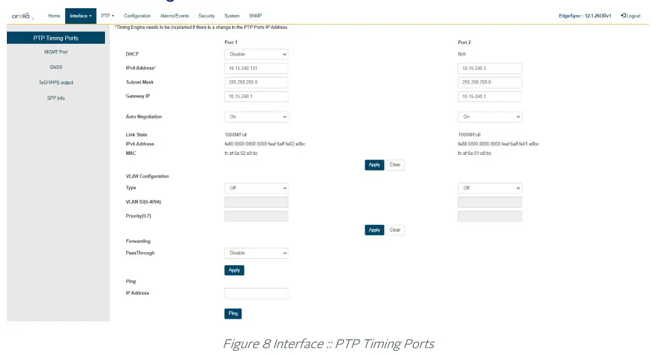 orolia 100 925 02 EdgeSync Network Timing Edge Device - Timing Ports