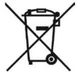 Battery recycling information for the European Union icon