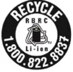 Battery recycling information for the United States and Canada icon
