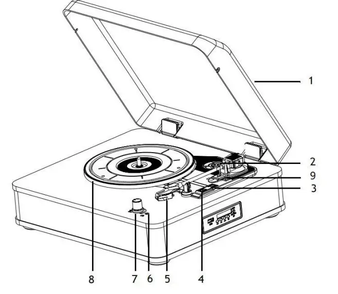 Shenzhen-Heshunyuan-Industrial-B-660-3-Speed-Bluetooth-Turntable--With-FM-Radio-3