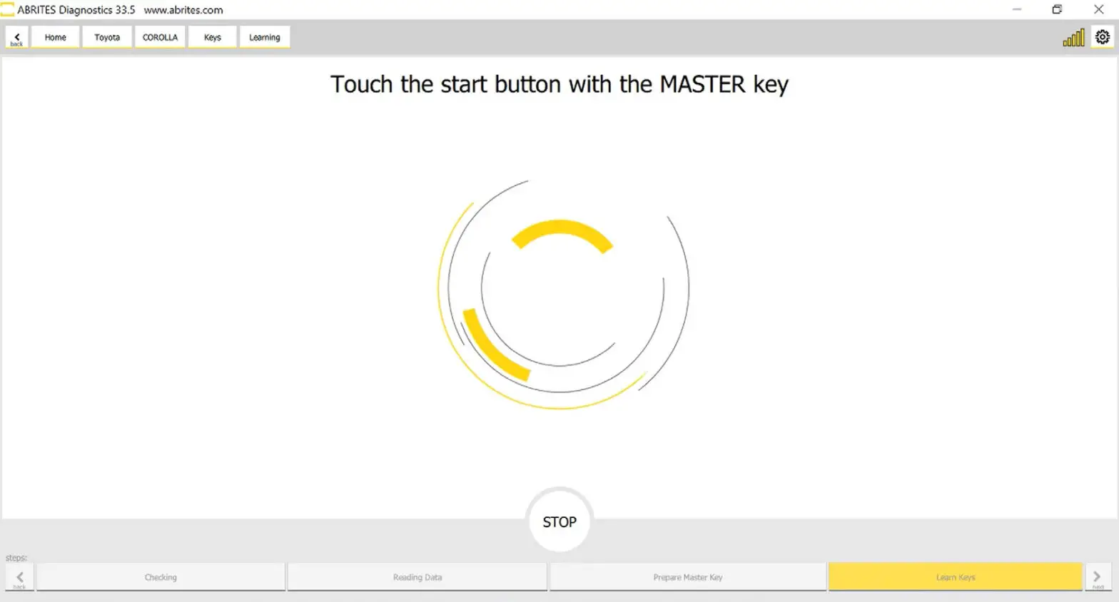ABRITES AVDI Vehicle Diagnostic Interface - Special Function Key Learning 10