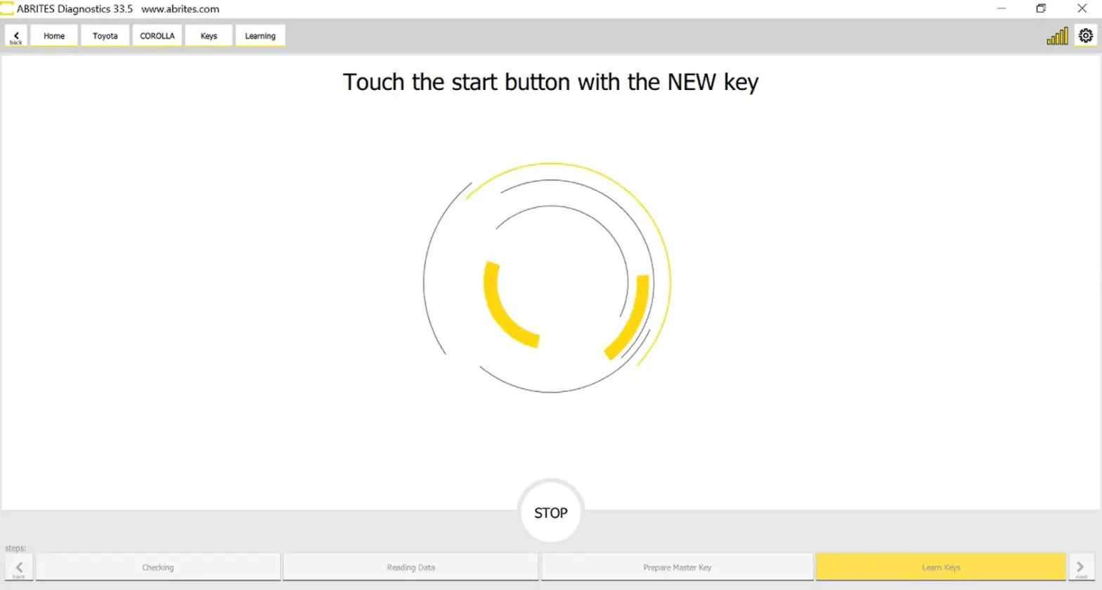 ABRITES AVDI Vehicle Diagnostic Interface - Special Function Key Learning 12