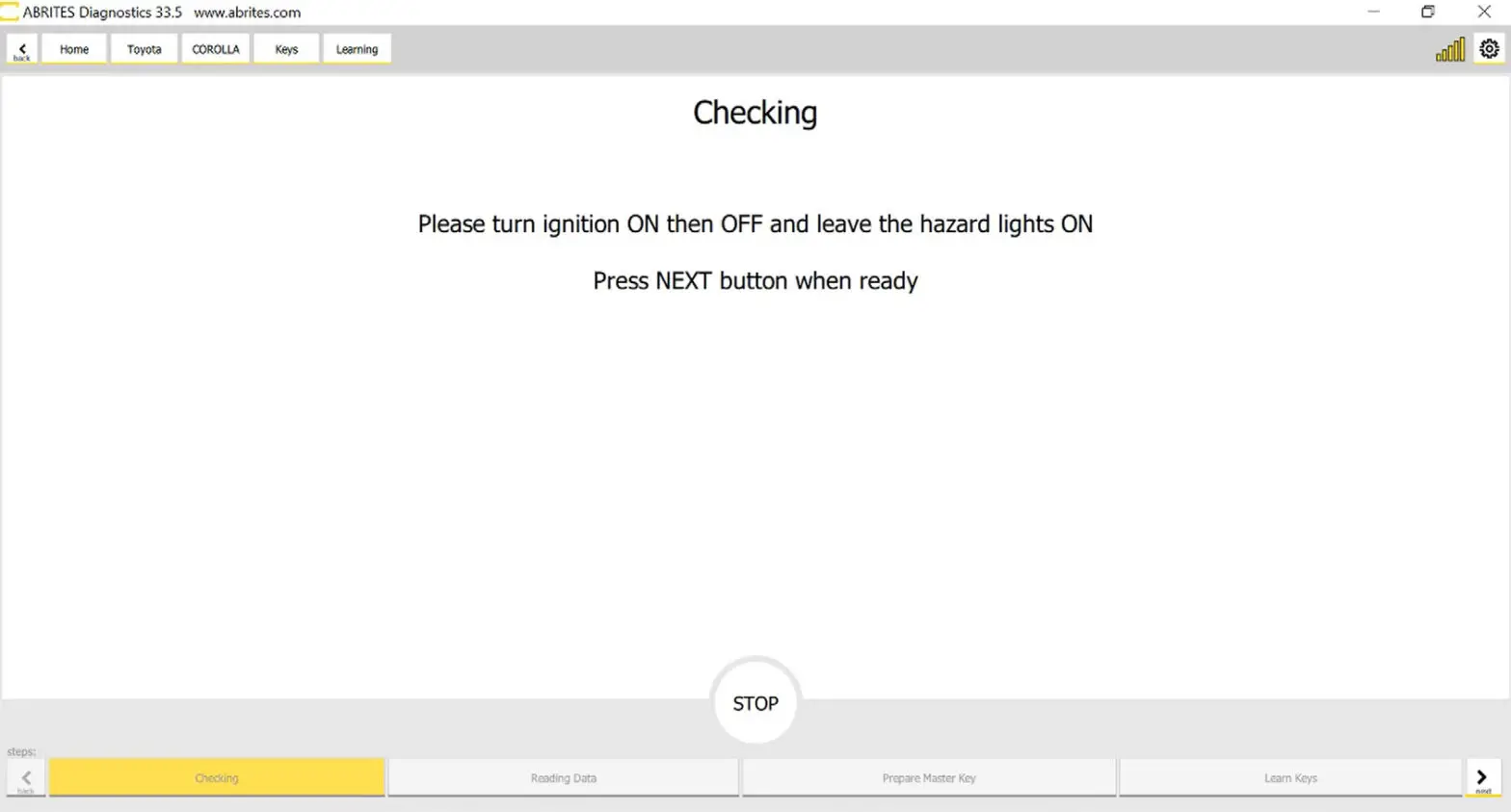 ABRITES AVDI Vehicle Diagnostic Interface - Special Function Key Learning 3