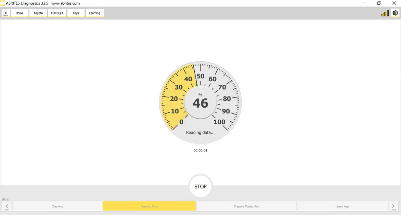 ABRITES AVDI Vehicle Diagnostic Interface - Special Function Key Learning 5