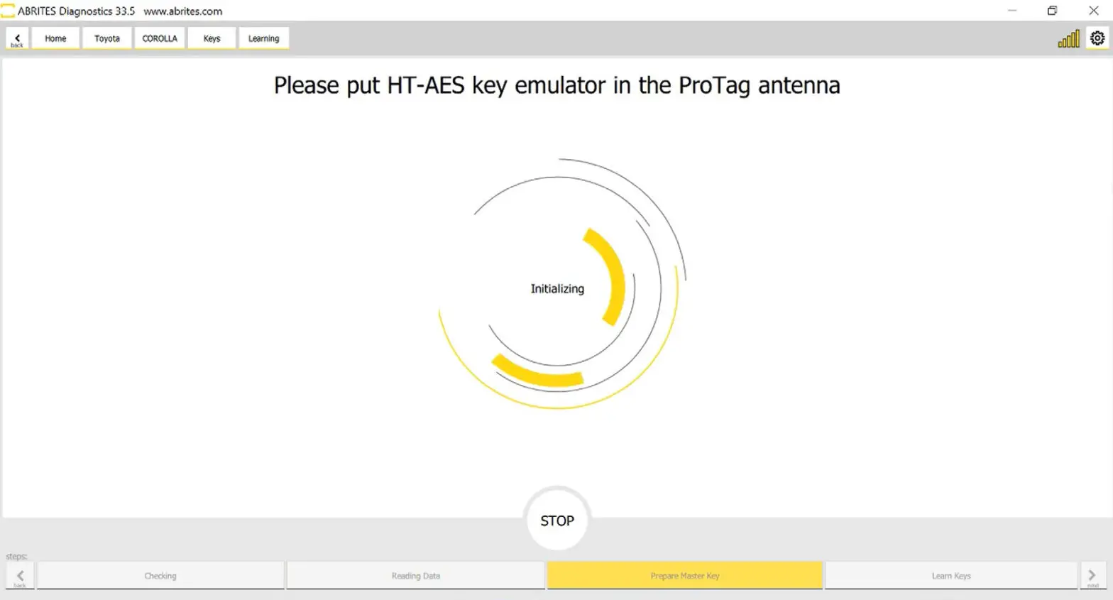 ABRITES AVDI Vehicle Diagnostic Interface - Special Function Key Learning 6