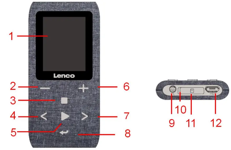 Lenco XEMIO 861 MP3 Player with 8GB Micro SD Card - fig1