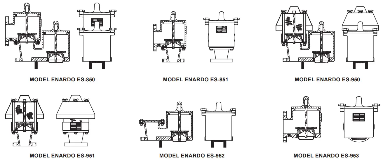 EMERSON ES 950 Series Pressure Vacuum Relief Valve - Figure