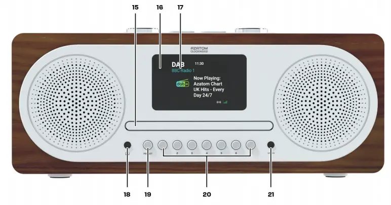 AZATOM Clockwood C100X FM Radio - diagram 2