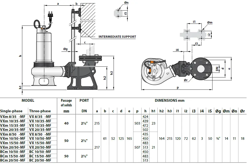 pedrollo BC-MF DOUBLE-CHANNEL Submersible Pumps-13