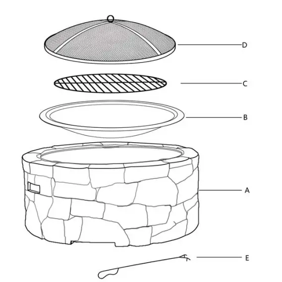 HAMPTON-BAY-FP20902-36-Inch-Wood Burning-Round-Fire-Pit-fig1