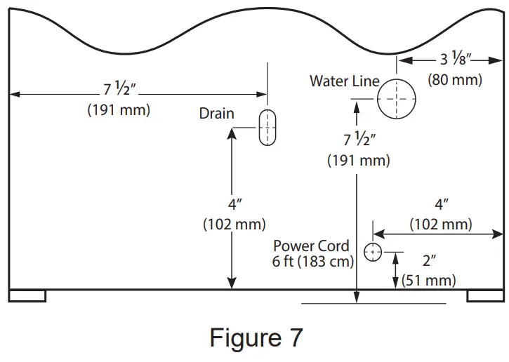 MARVEL MLNP115 IG01A 15 Inch Built In Panel Ready Nugget Ice Machine - REAR