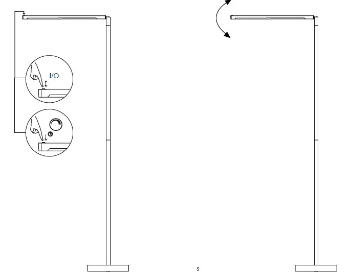 LeuchtenDireckt 11012-18 LED Dimmable Touch Floor Lamp 1