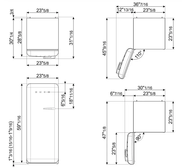 smeg FAB28ULPB3 Refrigerator -figure 2