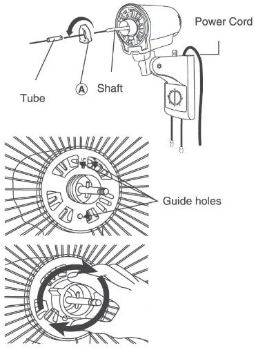 Panasonic F MU408 WT Electric Fan - assembly