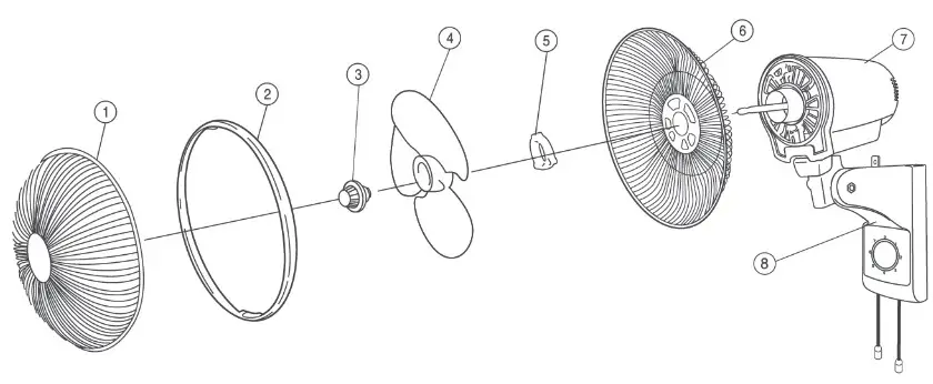 Panasonic F MU408 WT Electric Fan - identirication
