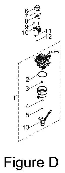 CHAMPION 200978 Dual Fuel Open Frame - CARBURETOR PART DIAGRAM