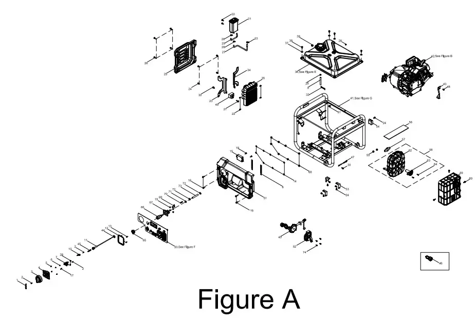 CHAMPION 200978 Dual Fuel Open Frame - INVERTER PARTS DIAGRAM.