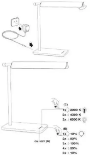 LUCIDE 18659 LEVI Desk Lamp - Figure 2