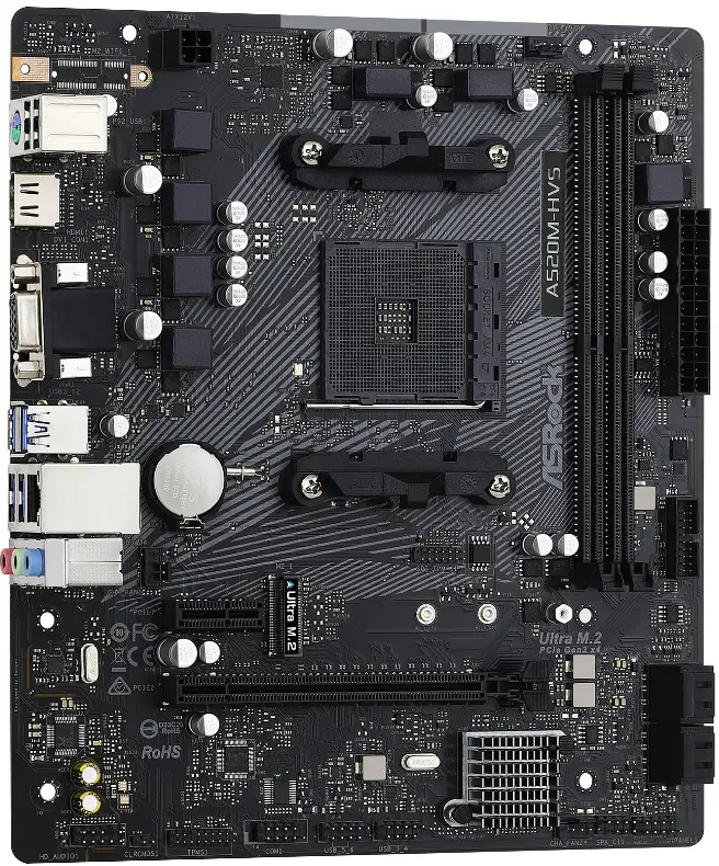 ASRock-A520M-HVS-Micro-ATX-Socket-AM4-AMD-A520-Motherboard-PRO