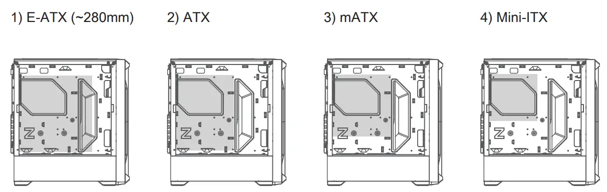 ZALMAN Z8 Z8 MS Z8 TG ATX Mid Tower Computer Case - Motherboard size
