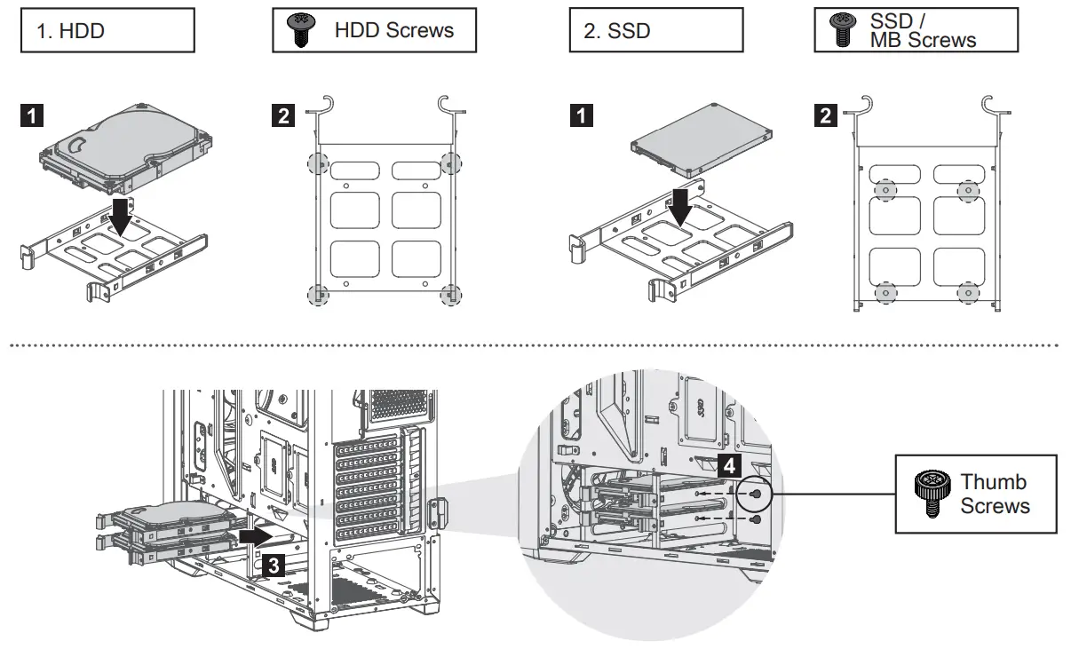 ZALMAN Z8 Z8 MS Z8 TG ATX Mid Tower Computer Case - Mounting 2