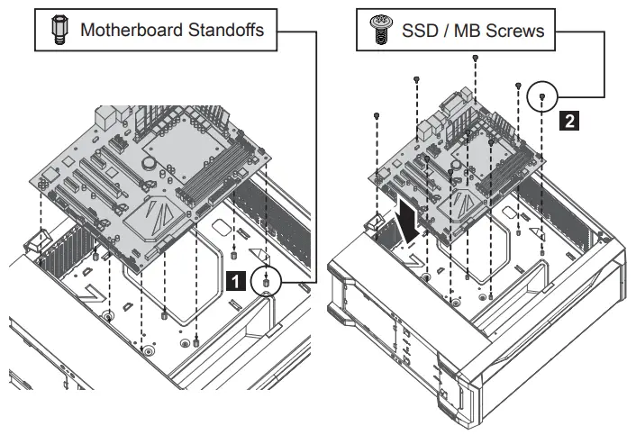 ZALMAN Z8 Z8 MS Z8 TG ATX Mid Tower Computer Case - Mounting the motherboard