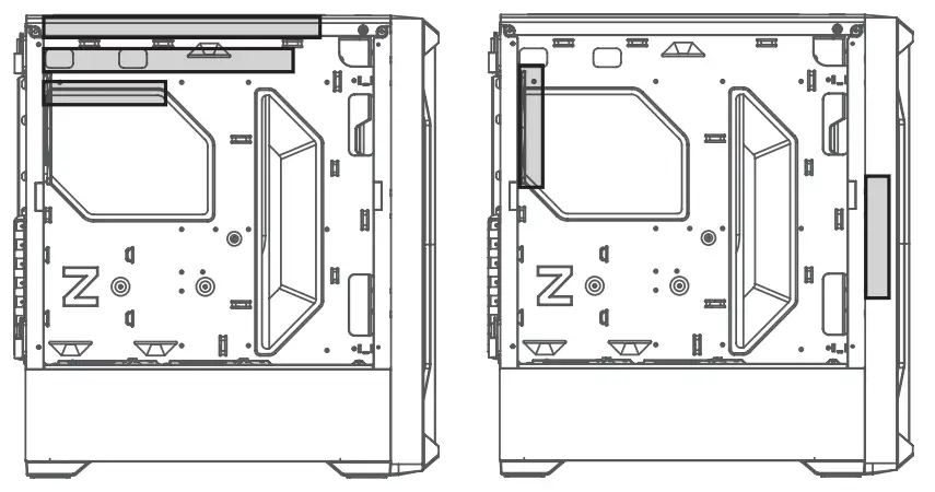 ZALMAN Z8 Z8 MS Z8 TG ATX Mid Tower Computer Case - Mounting the radiator