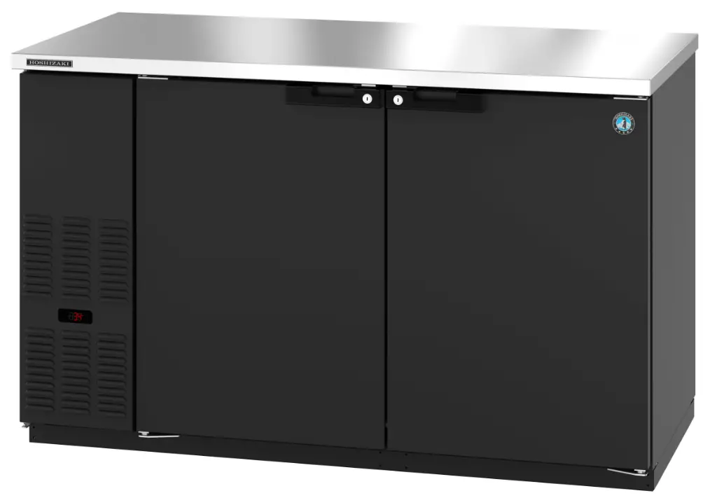 BB59 Black Vinyl Back Bar Refrigerator