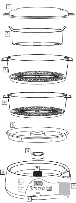 Oster 5712 Electronic 2-Tier Quart Food Steamer 1
