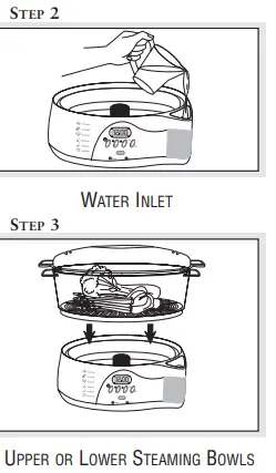 Oster 5712 Electronic 2-Tier Quart Food Steamer 4