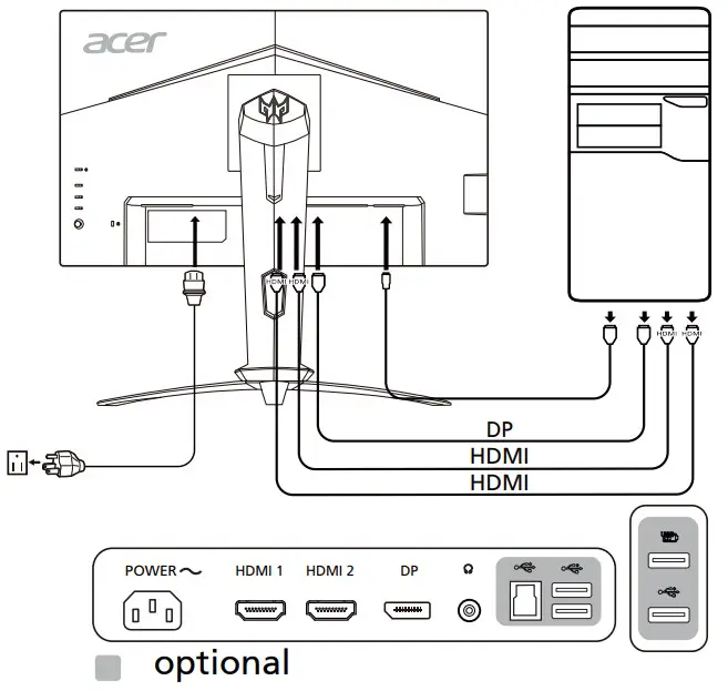 PREDATOR XB253Q LCD Gaming Monitor - FIGURE 1