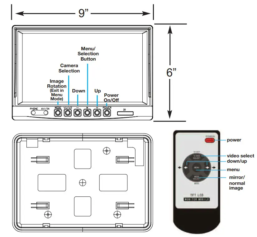 SAFETY 6139q 9 Inch TFT LCD Digital Quad View Color Monitor - Figure 8