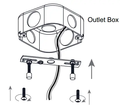 QUOIZEL QFL5612MBK Labrant 10.5 Inch 1 Light Matte Black Semi Flush Mount - Crossbar Assembly