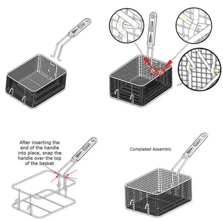 CPG 351EF300, 351EF302 Countertop Electric Fryers User Manual - Basket Assembly