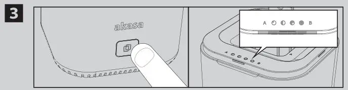 akasa AK-DK09U3-WH DuoDock MX Dual M.2 PCIe NVMe SSD Docking Station with Offline Clone - Switch on the Cloning Start Button.