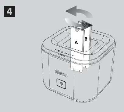akasa AK-DK09U3-WH DuoDock MX Dual M.2 PCIe NVMe SSD Docking Station with Offline Clone - The cloning progress indicator LED will flash blue while cloning