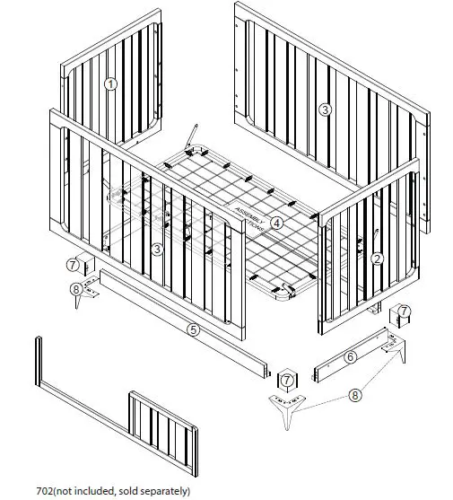 evolur-770AC-4-In-1-Convertible-Millennium-Crib-2