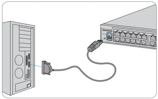 FS S3410 Series Managed PoE Plus Switches User Guide - Connecting the Console Port
