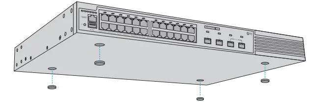 FS S3410 Series Managed PoE Plus Switches User Guide - Desk Mounting