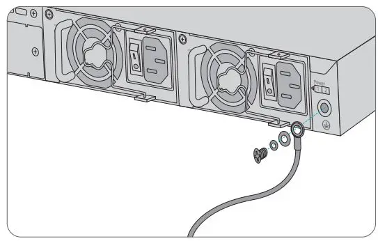 FS S3410 Series Managed PoE Plus Switches User Guide - Grounding the Switch