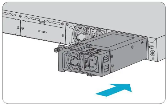 FS S3410 Series Managed PoE Plus Switches User Guide - Installing the Power Supply Module
