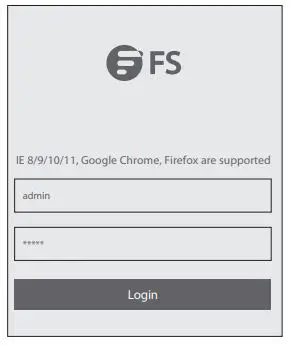 FS S3410 Series Managed PoE Plus Switches User Guide - Open a browser